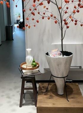 中古风落地大花瓶摆件售楼处酒店民宿家居客厅玄关卧室复古大花器