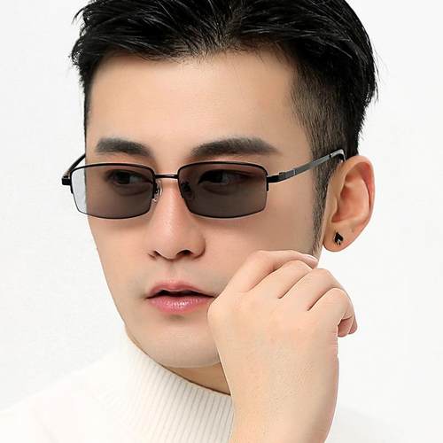 高档变色眼男阳士可配度数近视太防眼镜紫外线防蓝镜光圆脸墨镜潮 - 图2