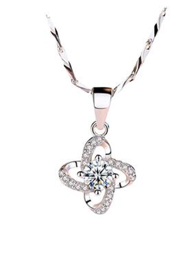 四叶草项链水晶锁骨气质首饰吊坠