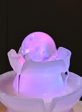 八方来彩风水轮风水球转珠流水饰品循环水小喷泉灯豪华高端开幕礼