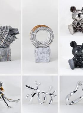 高档树脂雕塑客厅酒柜装饰品摆件墙柜电视柜软装摆件高级感