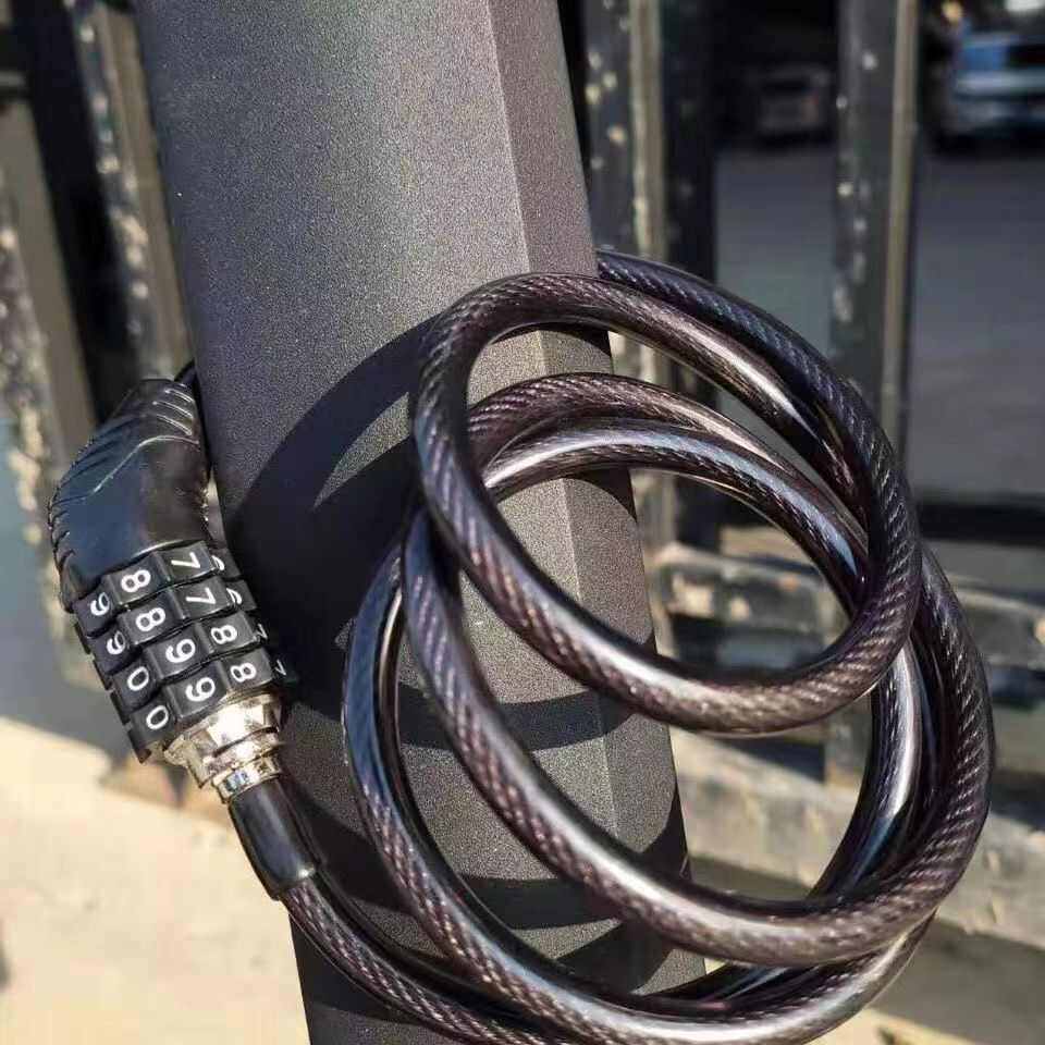 山地车防盗密码锁便携式自行车锁具电动车链条加粗钢缆锁单车装备,淘宝优惠券,粉丝福利购,淘宝优惠卷