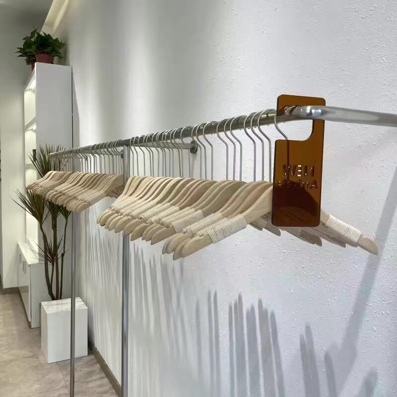 加厚服装店展示架女装陈列架不锈钢上墙壁挂式挂衣架童装落地侧挂 - 图1