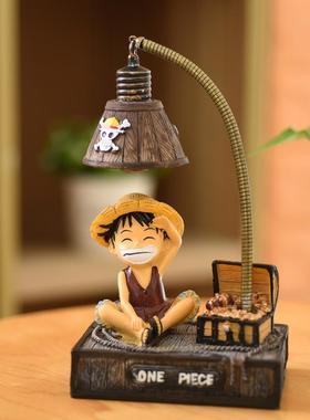 海贼王鲁夫小夜灯摆件卧室装饰品生日礼物男生送男孩儿童兄弟毕业