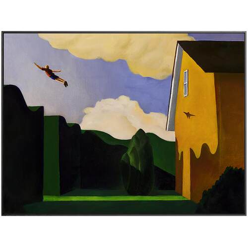 网红三小姐走大幅人物风画景术装饰艺工作室廊过壁画北欧道客厅挂 - 图0