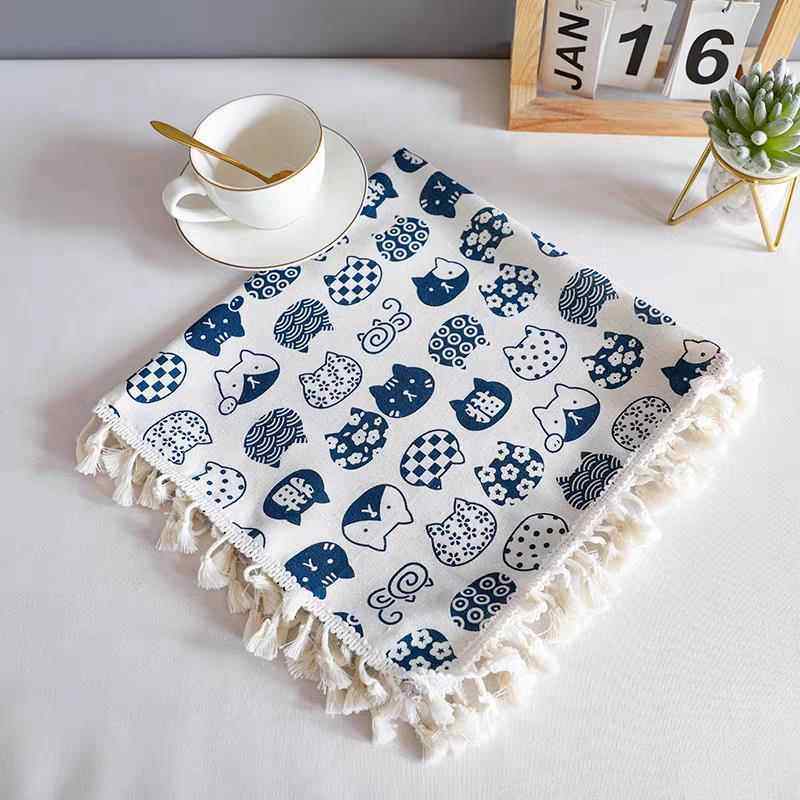 ins桌布棉麻布艺 网红北欧日系小清新茶几防尘盖巾书桌台布餐桌垫,淘宝优惠券,粉丝福利购,淘宝优惠卷