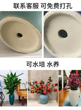 景德镇陶瓷花瓶摆件客厅插花新中式玄关装饰品花器复古粗陶罐花盆