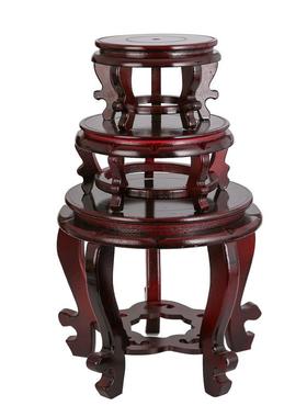 工艺品压缩木质圆形底座装饰摆件