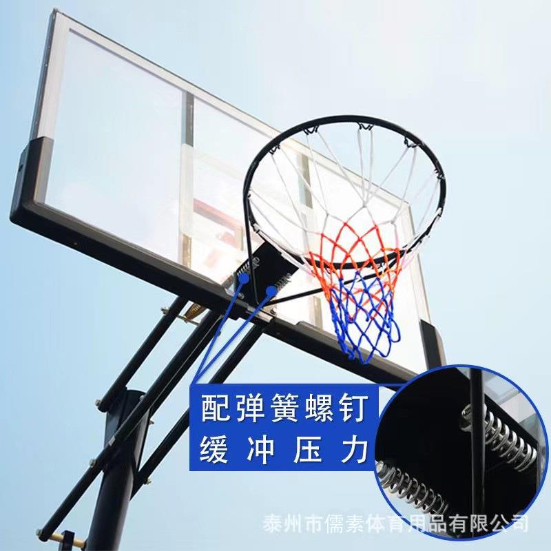 跨境室外成人篮球架可移动手拉升降调节便携式比赛训练篮球框 - 图2