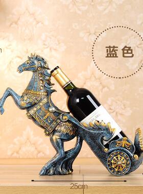 红酒架摆件轻奢高档马到功成葡萄酒架酒柜装饰品餐边柜创意上档次