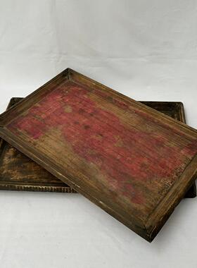 民俗怀旧老物件传盘木盘送菜托 托盘影视道具火锅店小院覆古装饰