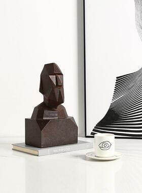 意式极公简象抽人物冥想智者小雕塑样板房FC-SZ240件摆办室书柜装