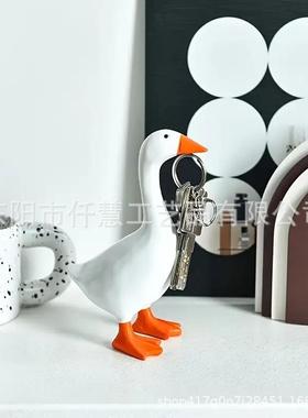 magnetic goose鸭子吸铁石装饰摆件设计鸭子磁铁钥匙收纳