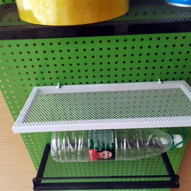 Hole board hanging basket punching board hook storage blue supermarket shelf hanging net basket hardware hanging net pocket storage rack hanging board