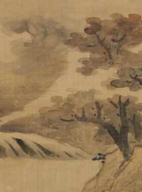 11明蓝瑛楚山秋霁图水
