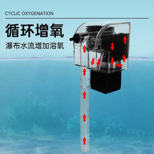 迷你鱼缸过滤器水循环系统增氧usb防吸鱼壁挂瀑布式三合一小水泵 - 图2