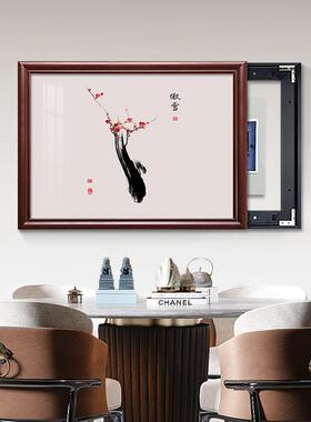 兰花图新中式电表箱装饰画免打孔饭厅挂画新款配电箱闸盒遮挡壁画