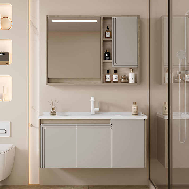 实木烤漆浴室柜组合卫生间简约洗手洗脸盆洗漱台岩板陶瓷一体盆,淘宝优惠券,粉丝福利购,淘宝优惠卷