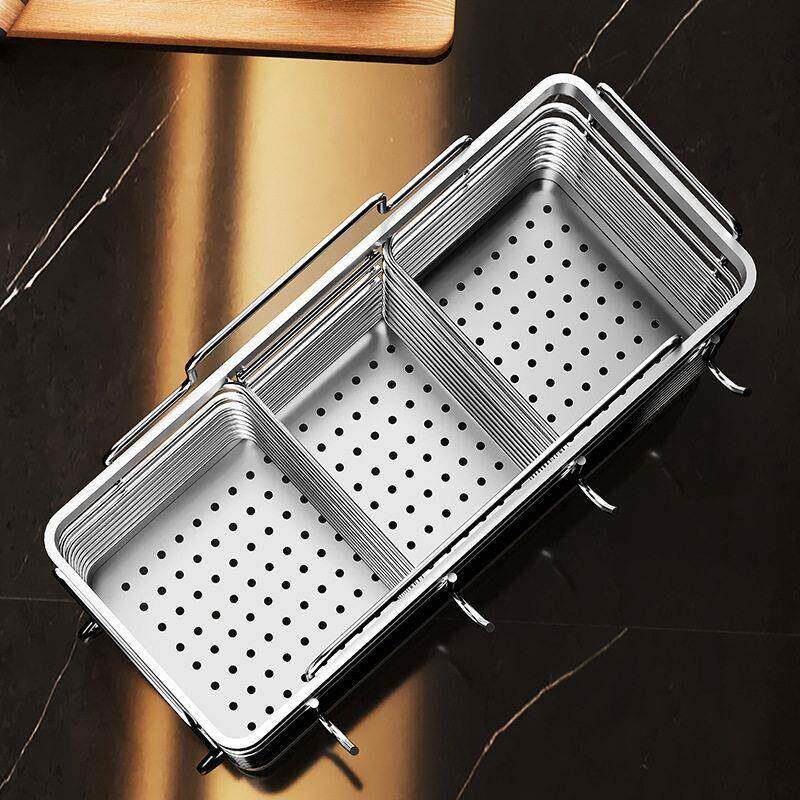 Chopstick cage wall-mounted 304 stainless steel kitchen drain storage box chopstick tube household spoon chopstick cage storage rack