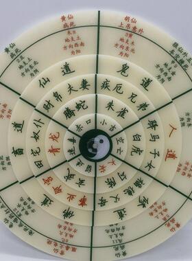 白金款小六壬罗盘 随身携带风水转盘 小六壬五层转盘手盘 中华风