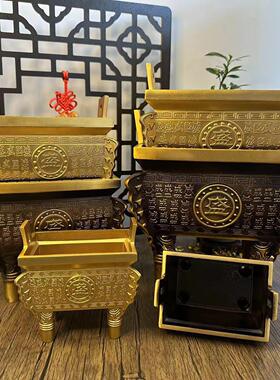 黄铜盛鼎家居办公室金属工艺品摆件铸铜鼎铜制装饰品摆件