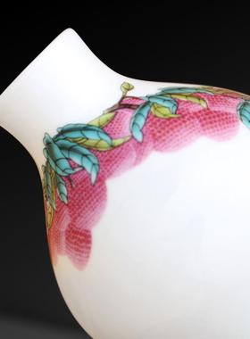 景德镇陶瓷器花瓶葫芦瓶摆件家居客厅酒柜装饰品办公室工艺品摆设