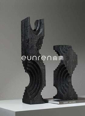 现板轻样房间家居客奢厅件创TB-65601意几何艺术树脂工艺品摆软装