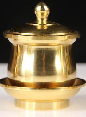 黄铜圣水杯进宝供杯财神杯关公供酒杯