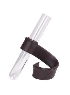 简约现代创意玻璃皮套花插摆件样板间售楼处客厅餐厅托盘装饰品