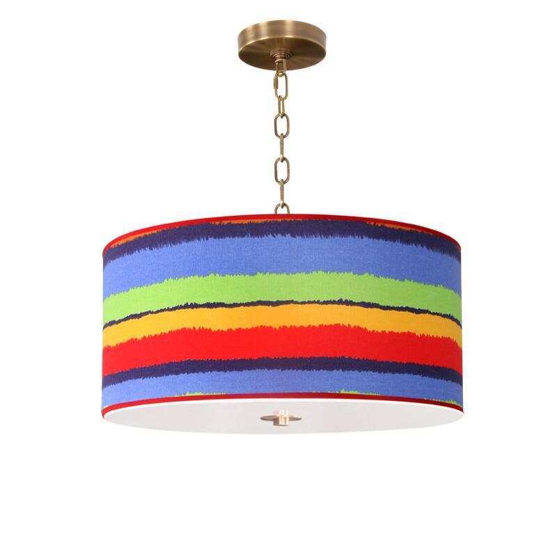 American children's room bedroom chandelier pastoral rural simple creative rainbow fabric chandelier Mediterranean Chinese style lamps