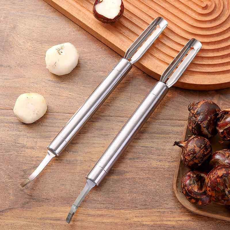 削马蹄专用刀马蹄削皮不锈钢双头二合一马蹄打盖工具刨老式荸荠水,淘宝优惠券,粉丝福利购,淘宝优惠卷