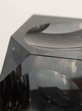 摆件几何方块艺奢玻璃客厅贝子现代轻实心简约琥珀装饰品软设计师