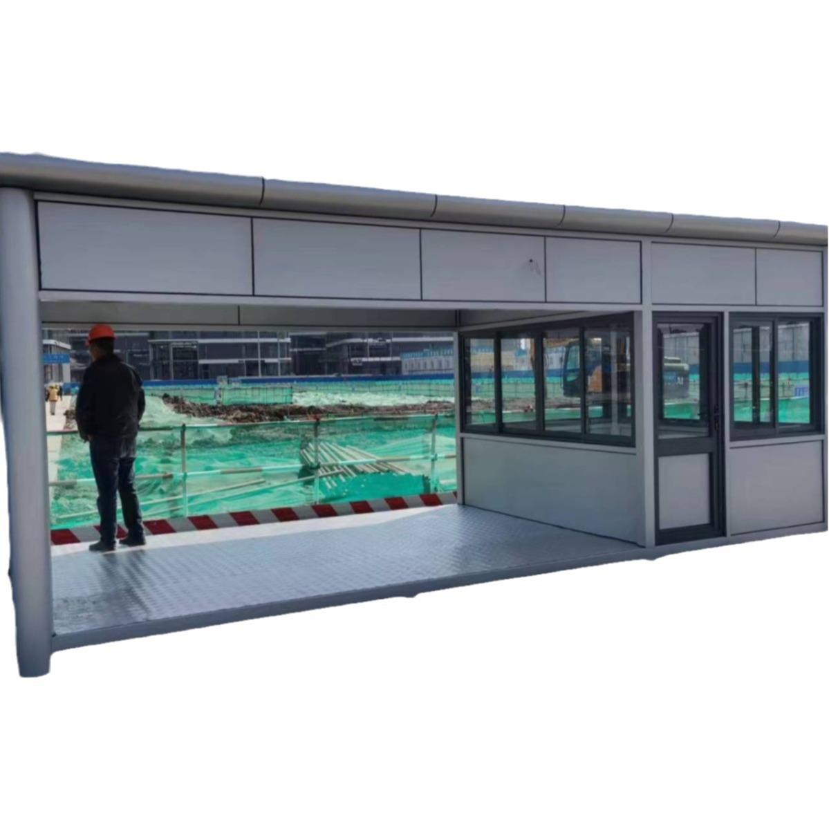 厂家铝板成品保安执勤室岗亭简易户外钢结构门卫物业值班室 - 图3