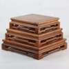 Mahogany Ming and Qing small rectangular table, rare stone and jade ornaments, antique bonsai Buddha statue, solid wood base bracket