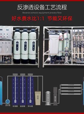 工业水处理设备不锈钢0.25T/H-100T/H大流量商用RO反渗透纯水设备