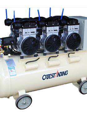空压机*1100W-100L静音汽修无油打气220v装修木工喷漆气泵