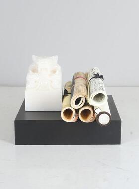 创意家居工艺品艺术品装饰摆件黑色铁艺底座展示架花架壶架摆饰架