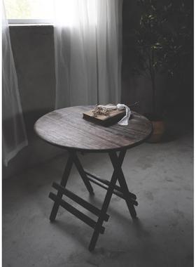 作旧折叠木桌户外露营摄影台背景木板静物美食拍摄【二店道具铺】