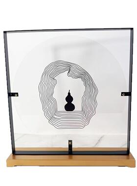 新中式现代创意书房亚克力摆件 样板房间电视柜酒柜玄关软装饰品