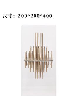 现代意明亚克力抽金属象创摆件电视柜透茶几590玄关样板房售楼处