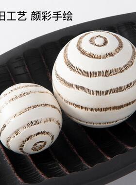 艺贝子现代简约创意摆件样板房间售楼处花瓣树叶收纳托盘软装饰品