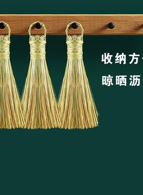 竹编刷子把锅洗簸箕筲箕老式天然竹丝炊帚筅帚厨房饭店用加长大号