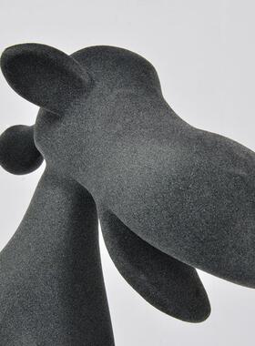 搞怪多造型卡通音乐狗植绒工艺品时尚书房客厅桌面动物树脂摆件