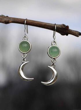 Creative Personality Silver Color Moon Earrings Exquisite Ro