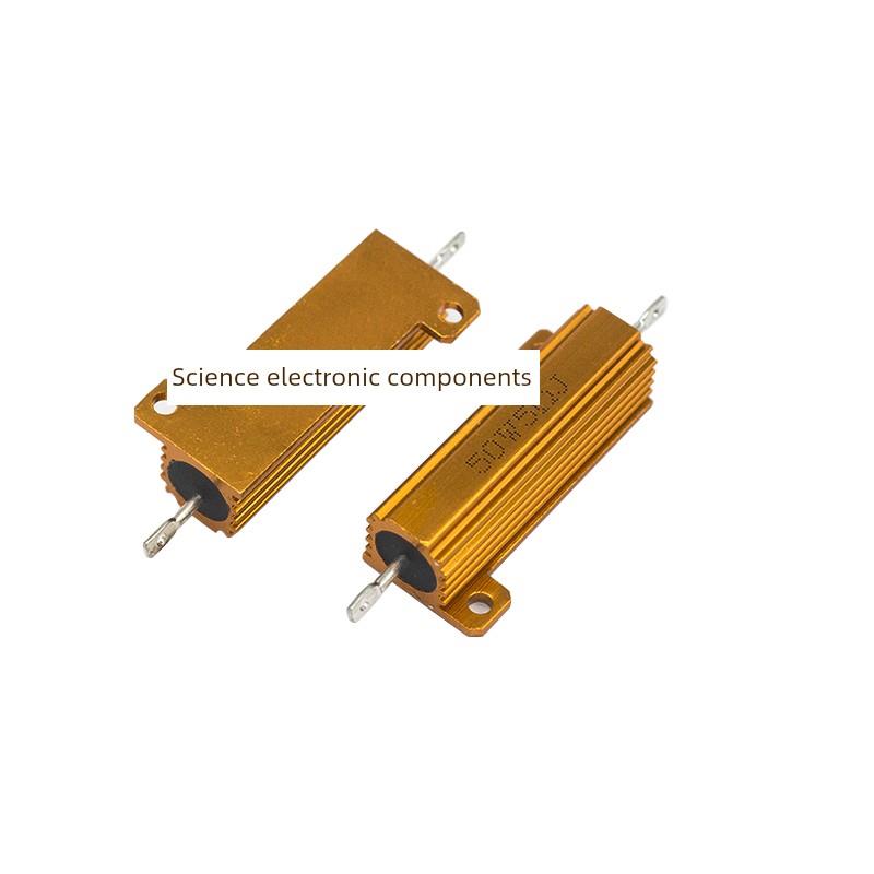 黄金电阻50W大功率铝壳Rx24-5W10W25W100W200W300W1Rω4R6Ω8K欧 - 图0