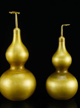 铜葫芦摆件黄铜开盖空心八卦家居客厅门厅卧室办公桌摆设挂件