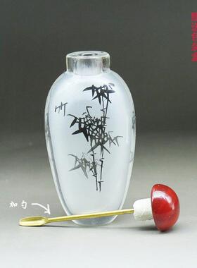 内画鼻烟壶长条壶鼻烟粉配件组合工艺品礼品