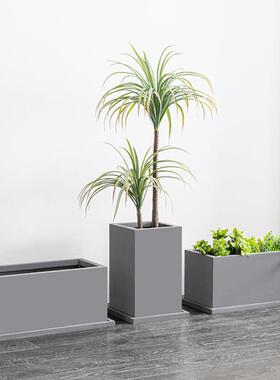 长方形水泥板花箱户外庭院种植箱花卉绿植市政道路园林大花盆