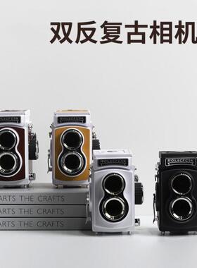复古双反相机饰模型样间书房书板桌摆飘窗装件品道具摄F75S655S影
