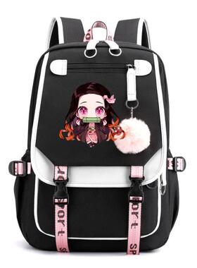 Demon Slayer Nezuko Backpacks for Men Anime School Bag for T